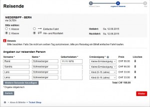 SBB wucherpreise